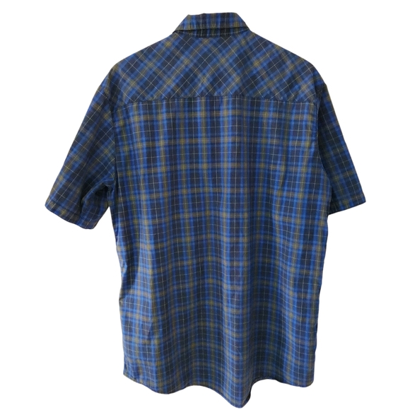 CHLOROPHYLLE Plaid Outdoor Shirt Short Sleeve Button-Up xl - Picture 3 of 12